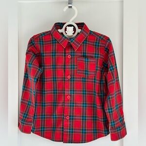 Wonder Nation Red and Blue Plaid Button Down Shirt
